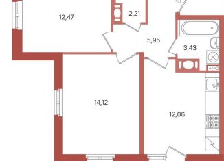 Продаю 2-ком. квартиру, 52.2 м2, Ленинградская область