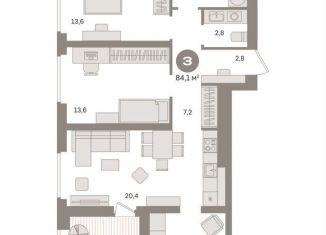 Продаю 3-ком. квартиру, 84.1 м2, Москва, метро Стахановская