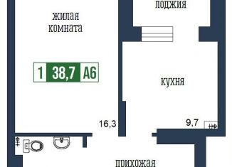 Продажа однокомнатной квартиры, 38.7 м2, Красноярск, улица Петра Подзолкова, 19