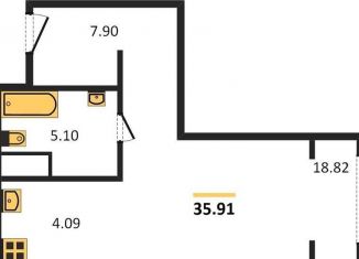 Продается квартира студия, 35.9 м2, Новосибирск, Красногорская улица