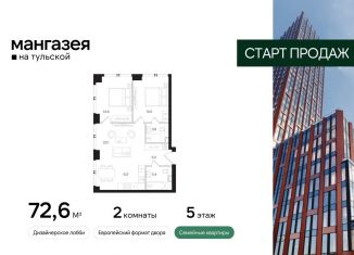 Квартира на продажу студия, 72.6 м2, Москва, Большая Тульская улица, 10с5