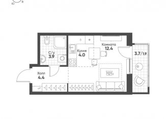 Продается квартира студия, 26.6 м2, Екатеринбург