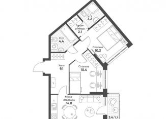 Продается 2-комнатная квартира, 56 м2, Екатеринбург, метро Ботаническая