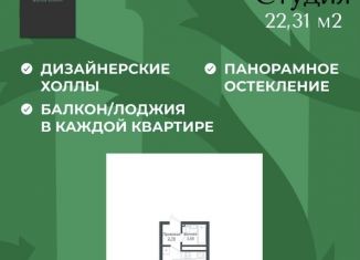 Продажа квартиры студии, 22.6 м2, Краснодар, улица Западный Обход, 39/1к4, ЖК Зелёный театр