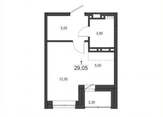 Продаю квартиру студию, 29.1 м2, Красноярск