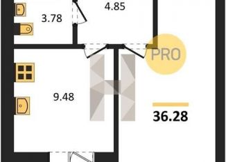 Продаю 1-ком. квартиру, 36.3 м2, Воронеж, улица Курчатова, 26Б