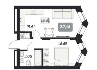 Продажа 1-комнатной квартиры, 37.1 м2, Новосибирск, площадь Карла Маркса