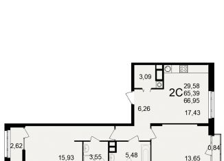 Продаю 2-ком. квартиру, 67 м2, Рязань, Октябрьский район