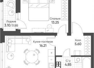 Продаю 1-комнатную квартиру, 41.5 м2, Екатеринбург, метро Ботаническая