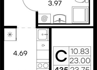 Продается квартира студия, 23.8 м2, городской посёлок Новоселье