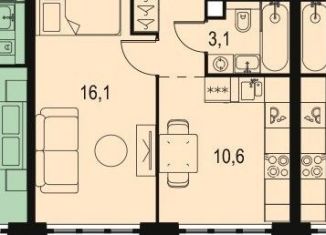 Продажа 1-комнатной квартиры, 33.5 м2, Москва, ЮВАО