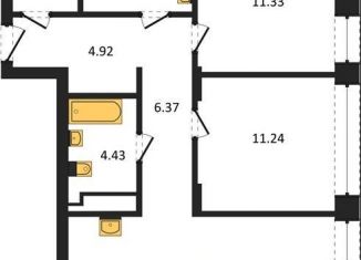 Продам 2-ком. квартиру, 67.1 м2, Новосибирская область, Ленинградская улица, 342