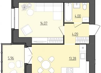 Продается 1-комнатная квартира, 38.4 м2, Ярославль, Фрунзенский район, улица Лескова, 19