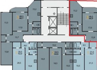 Аренда 3-ком. квартиры, 90.6 м2, Санкт-Петербург, улица Ворошилова, 25к2, метро Ладожская