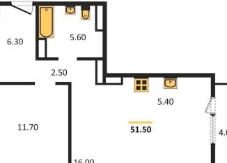 Продам 1-комнатную квартиру, 51.5 м2, Новосибирск, метро Заельцовская