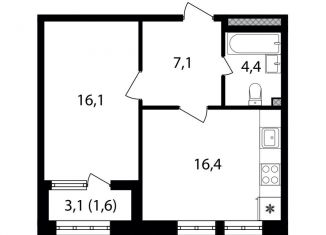 Продается 1-ком. квартира, 45.8 м2, Москва, Михалковская улица, 48с8, САО