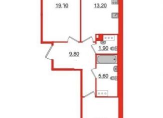 Двухкомнатная квартира на продажу, 70 м2, Санкт-Петербург, Петроградский район, Петровский проспект, 26к2