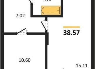 Продам 1-ком. квартиру, 38.6 м2, Воронеж, Коминтерновский район, Московский проспект, 66