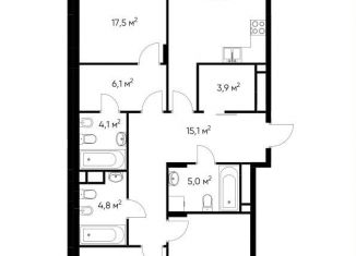 Продам 3-ком. квартиру, 103 м2, Московская область, Мещерский бульвар, 2