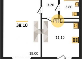 1-ком. квартира на продажу, 38.1 м2, посёлок Отрадное, Осиновая улица, 13