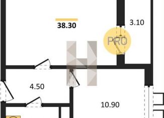 1-ком. квартира на продажу, 38.3 м2, Воронеж, Московский проспект, 66