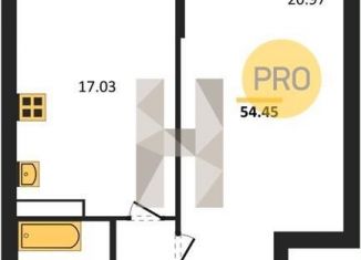 Продам однокомнатную квартиру, 55.8 м2, Воронеж, Московский проспект, 132, Центральный район