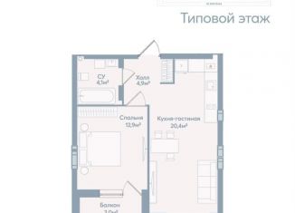 Продается 1-ком. квартира, 45.2 м2, Астрахань, Советский район, Моздокская улица, 40