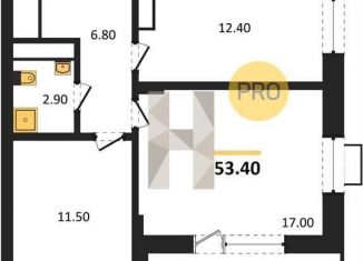 Продам двухкомнатную квартиру, 53.4 м2, Воронеж, Железнодорожный район