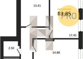 Продажа 3-ком. квартиры, 83.8 м2, Воронеж, улица 9 Января, 68Л