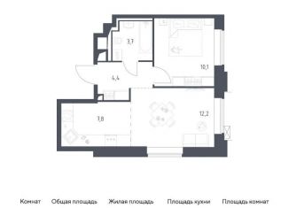 Продажа 1-комнатной квартиры, 38.2 м2, Москва, ЗАО, жилой комплекс Верейская 41, 3.1