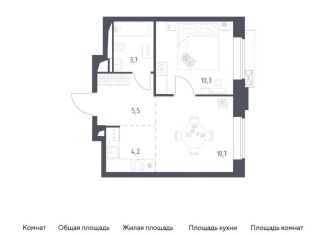 1-ком. квартира на продажу, 34.4 м2, Москва, ЗАО, жилой комплекс Верейская 41, 3.1