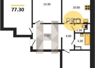 Продажа 3-ком. квартиры, 77.3 м2, Воронежская область, улица Шишкова, 140Б/16