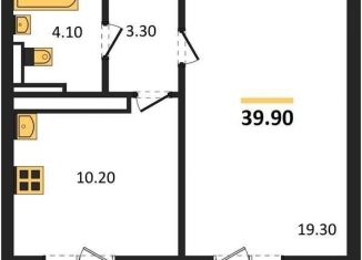 Продажа 1-комнатной квартиры, 39.9 м2, Воронежская область, улица Шишкова, 140Б/16