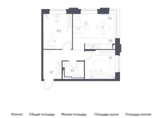 Продажа 2-комнатной квартиры, 49.6 м2, Москва, ЗАО, жилой комплекс Верейская 41, 3.1