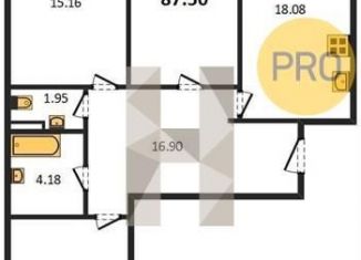 Продается трехкомнатная квартира, 87.5 м2, Воронеж, Советский район, улица Курчатова, 26Б