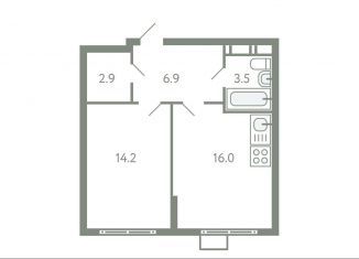 Продается 2-комнатная квартира, 43.5 м2, село Молоково, жилой комплекс Ново-Молоково, 13