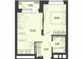 Продается однокомнатная квартира, 41.9 м2, Свердловская область