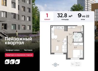 Продается 1-комнатная квартира, 32.8 м2, Санкт-Петербург, метро Гражданский проспект