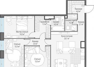 Продажа 3-комнатной квартиры, 91.6 м2, Москва, ЗАО, проспект Генерала Дорохова, 39к2А