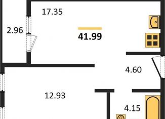 Продаю 1-ком. квартиру, 42 м2, Новосибирск, улица Авиастроителей, 3/1, метро Берёзовая роща