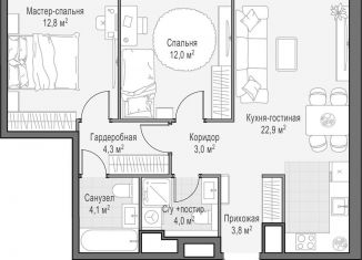 Продается двухкомнатная квартира, 67 м2, Москва, район Раменки, проспект Генерала Дорохова, 39к2А