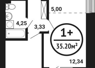 Продаю 1-комнатную квартиру, 35.2 м2, Уфа