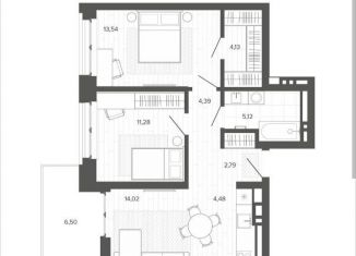 Продам 2-комнатную квартиру, 66.3 м2, Барнаул