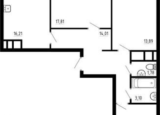 Продам 3-комнатную квартиру, 81.6 м2, Казань, жилой комплекс Притяжение, 2