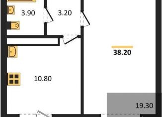 Продам 1-ком. квартиру, 38.2 м2, Воронежская область, улица Шидловского, 28