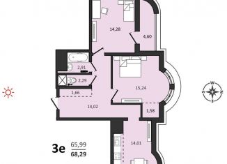 Продажа трехкомнатной квартиры, 70.6 м2, Хабаровский край