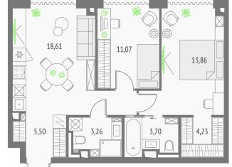 Продам двухкомнатную квартиру, 64 м2, Москва, метро Бутырская