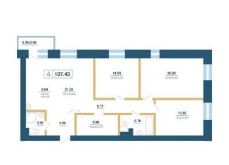 Продажа 3-ком. квартиры, 107.4 м2, Красноярский край