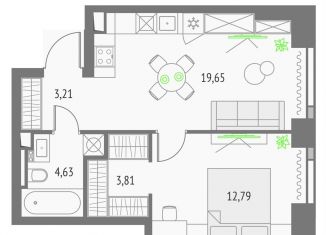 Продажа 1-комнатной квартиры, 44.1 м2, Москва, метро Бутырская