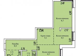 Продам 3-комнатную квартиру, 68.4 м2, Иркутск, Култукская улица, 16, Правобережный округ